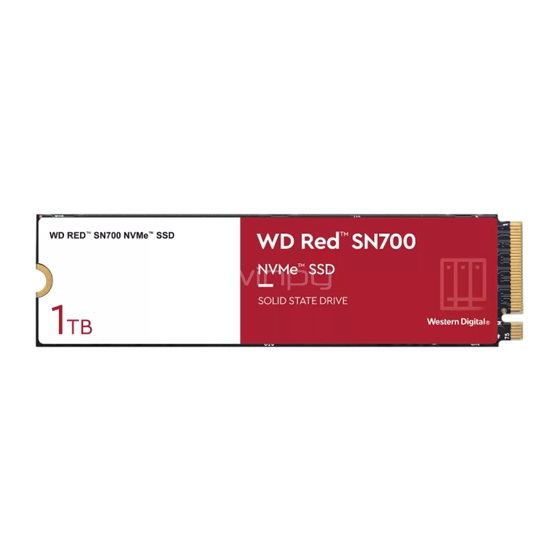 Unidad de Estado Sólido WD RED SN700 NVME de 1TB (M.2 2280 S3-M, PCIe Gen3)