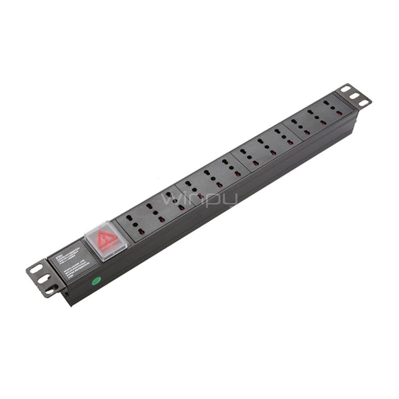 PDU Enersafe de 10A (1U, 220-250V, 12 salidas Italiano)