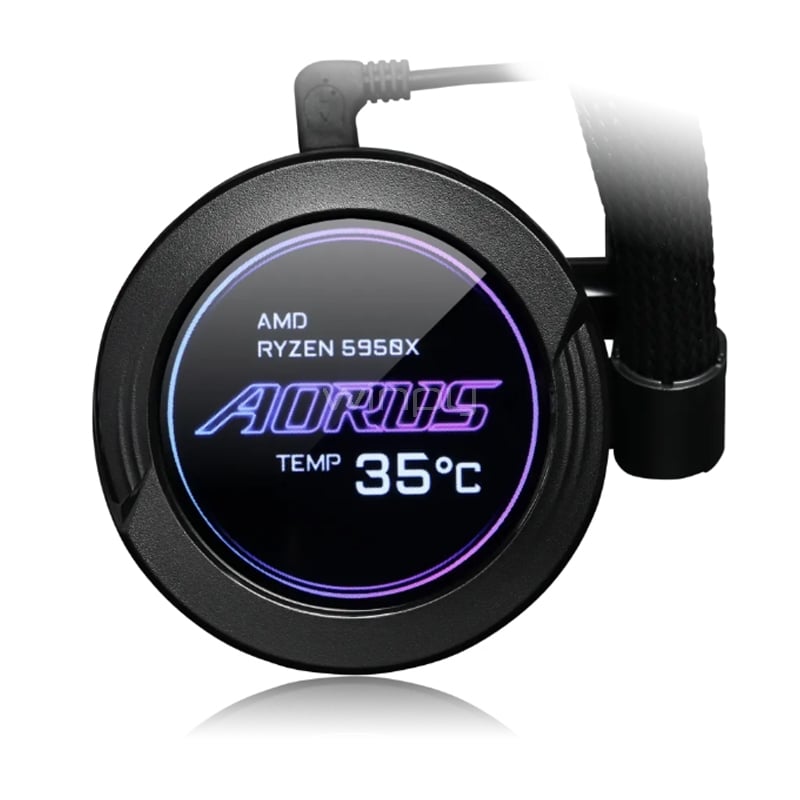 refrigeración líquida aorus waterforce x 240 argb (lga1700/am5, 120mm, 2500rpm)