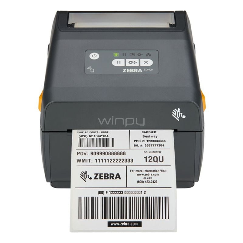 Impresora de Etiquetas Zebra ZD421t (Rollo 11.2cm, 203dpi, 152 mm/seg, USB/LAN)