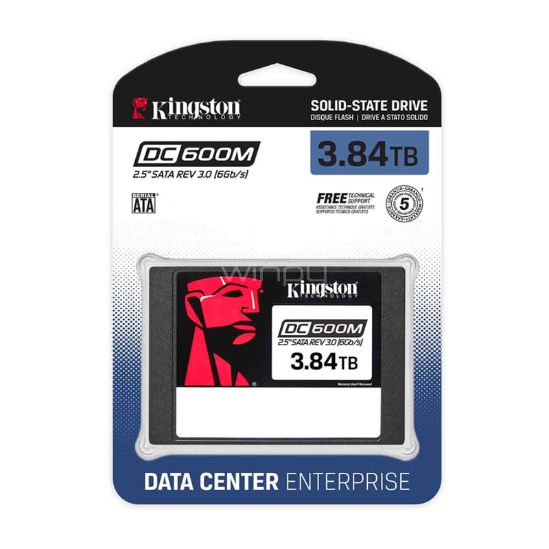 Disco SSD Kingston Data Center Enterprise DC600M de 3.84TB (2.5“, SATA, NAND 3D TLC)