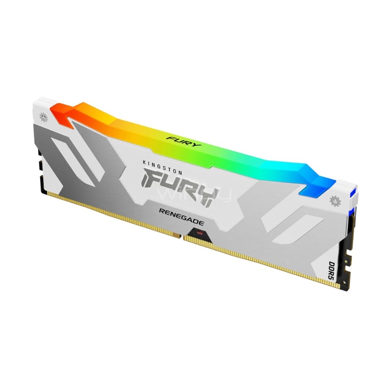 Memoria RAM Kingston Fury Renegade RGB White de 16GB (DDR5, 6000MHz, CL32, DIMM)