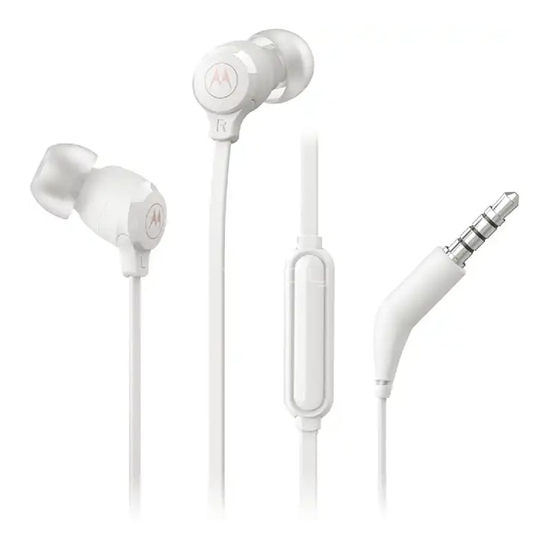 Audífonos Motorola Earbuds 3-S (Jack 3.5mm, Blanco)