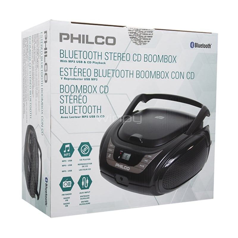 Radio Philco BoomBox FM (Bluetooth, CD/USB, MP3)