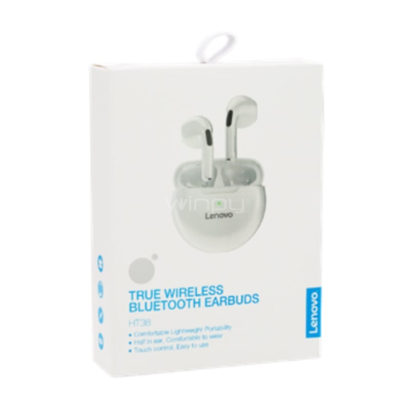 Audífonos Bluetooth Lenovo HT38 TWS (Blanco)