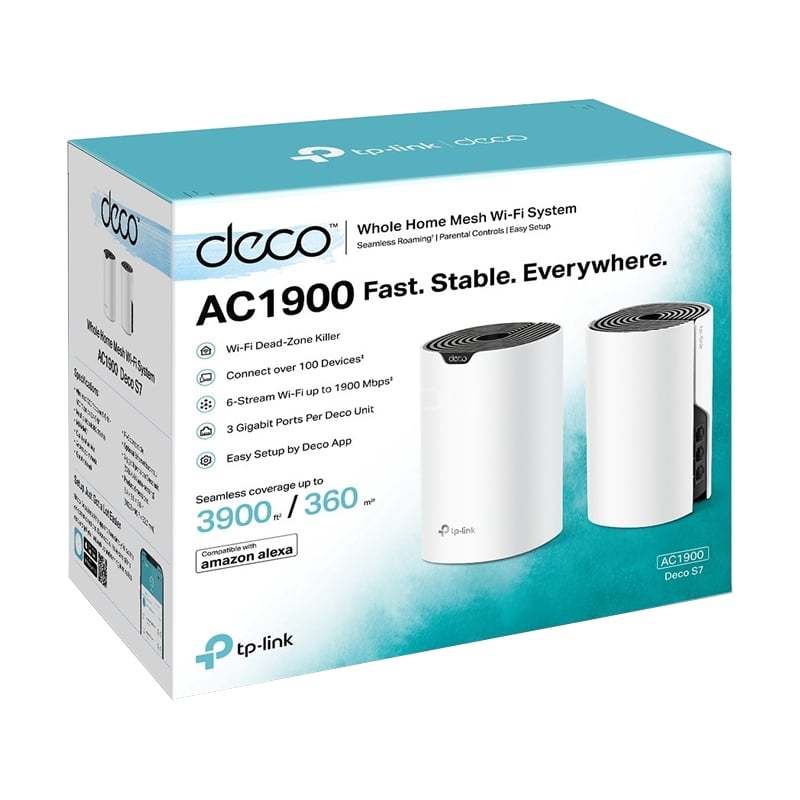 Pack de Sistema Wi-Fi 5 - Doble banda, Tp-Link Home Mesh AC1900 (2 enrutadores, 1.9Gbps, hasta 390 m2, MU-MIMO)