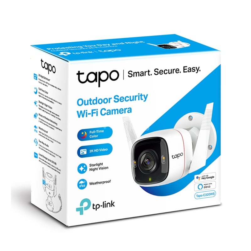 Cámara Wi-Fi TP-Link Tapo C320WS Exterior (3MP,  QHD 2K, Ethernet, IP66)