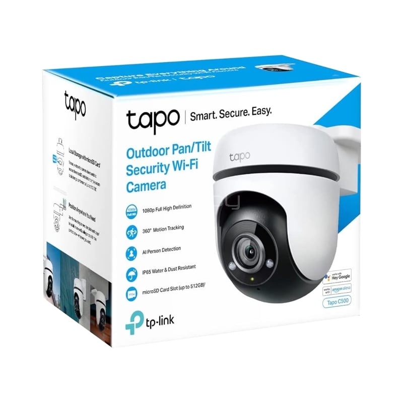 Cámara Wi-Fi TP-Link Tapo C500 Exterior (Detección de Personas, Pan/Tilt, Full HD, IP65)