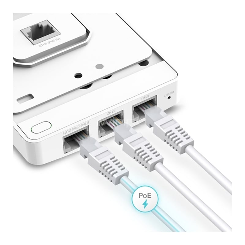 Punto de Acceso TP-Link EAP235-Wall Omada AC1200 (Gigabit, WiFi, MU-MIMO, PoE, 24W)