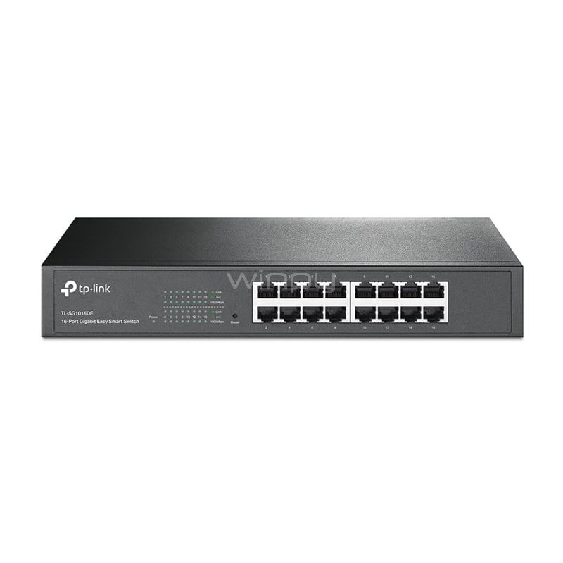 Switch TP-Link TL-SG1016DE de 16 puertos (Gigabit, 32Gbps, Auto MDI/MDIX)