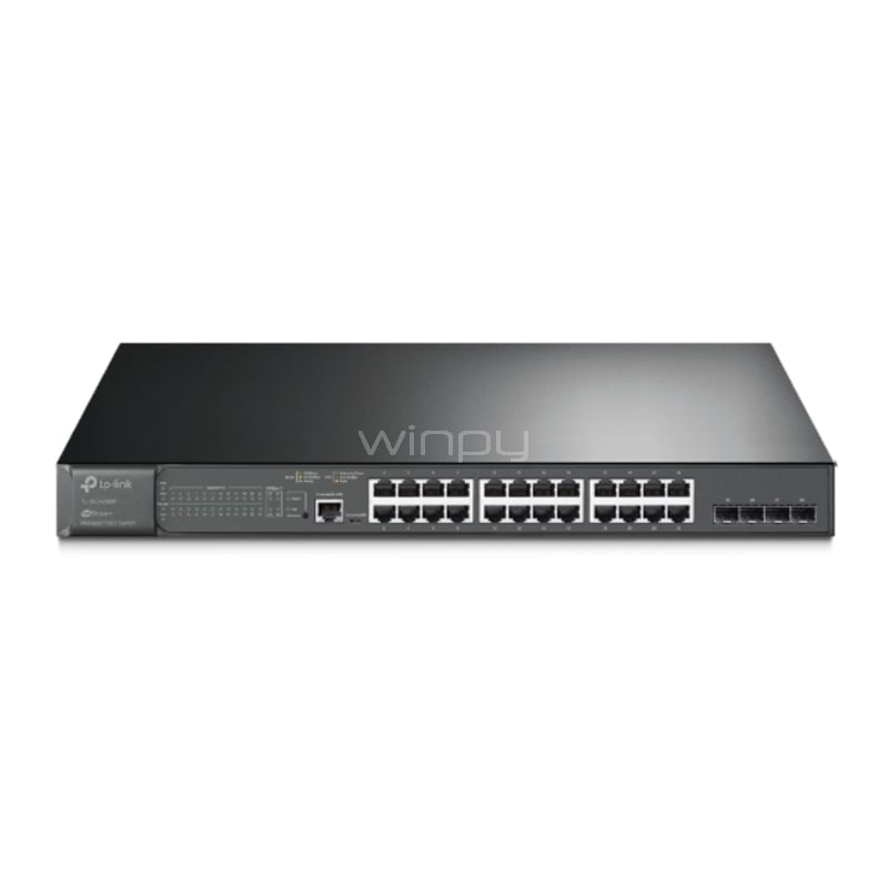 Switch TP-Link TL-SG3428MP de 28 Puertos (Gestionado, Gigabit, L2, 56Gbps, SFP, PoE+, 384 W)