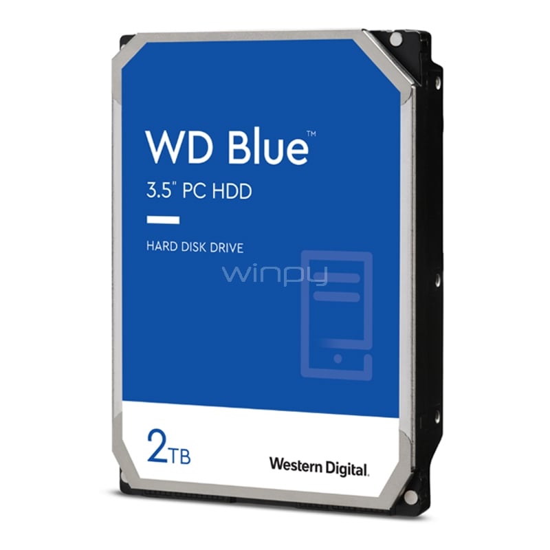 Disco Duro Western Digital Blue de 2TB (3.5“, SATA ,7200rpm, Caché 256 MB)