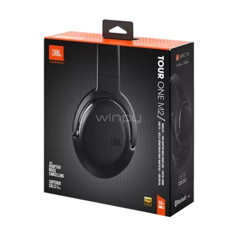 Audífonos Bluetooth JBL Tour One M2 (Smart Talk, Spatial Sound, Negro)