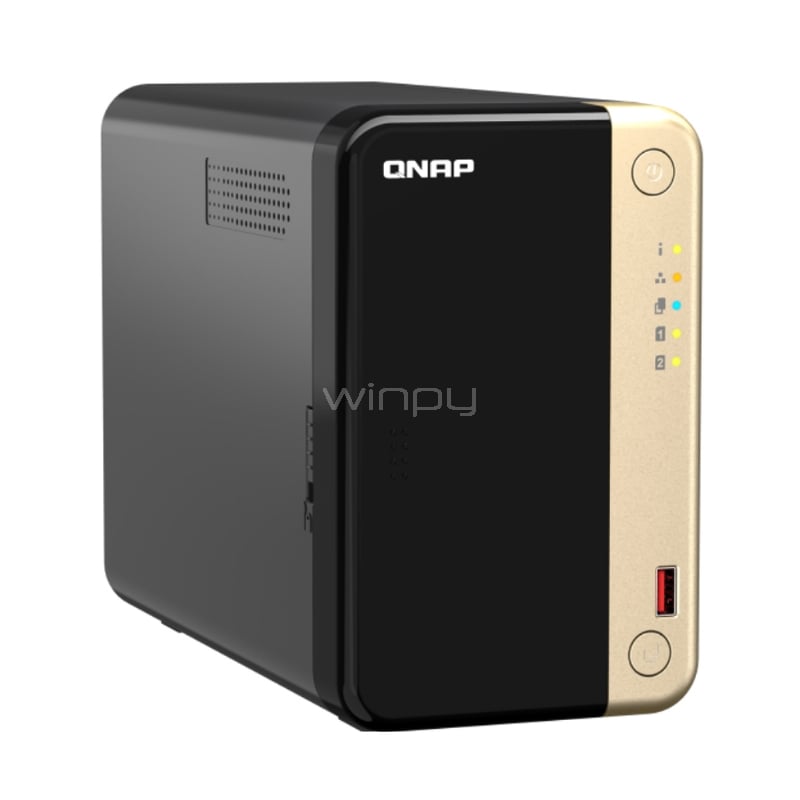 Servidor NAS QNAP TS-264 (Celeron N5095, 8GB RAM, 2 bahías SATA, Ethernet x1)