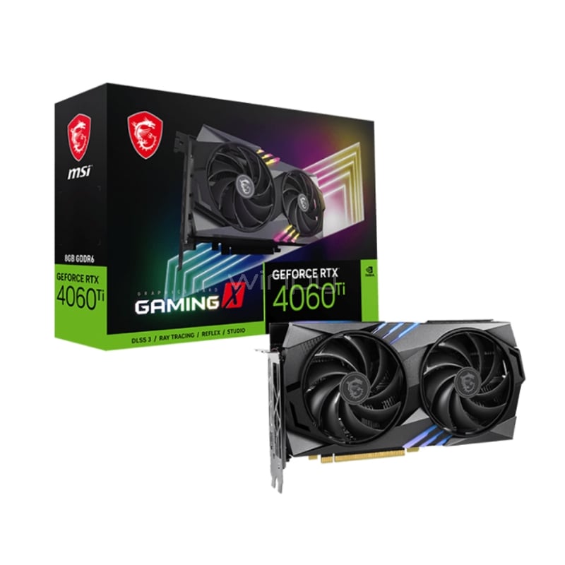 Tarjeta de Video MSI GeForce RTX 4060 Ti GAMING X de 8GB GDDR6