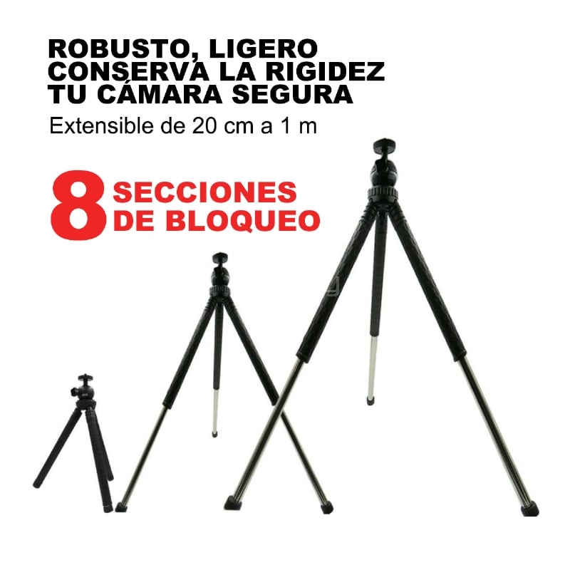 Trípode Vivitar Extensible 360 (Bluetooth, Ajustable)