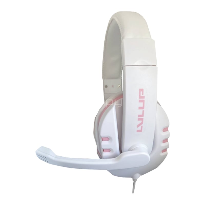 Kit Gamer LvlUp Teclado+Mouse+Audífonos (Español, USB, LED Multicolor, Rosado)