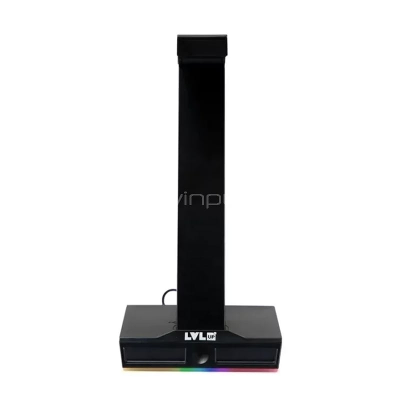Soporte Stand LVL Up para Audífonos (Ajustable, RGB, USB, Negro)