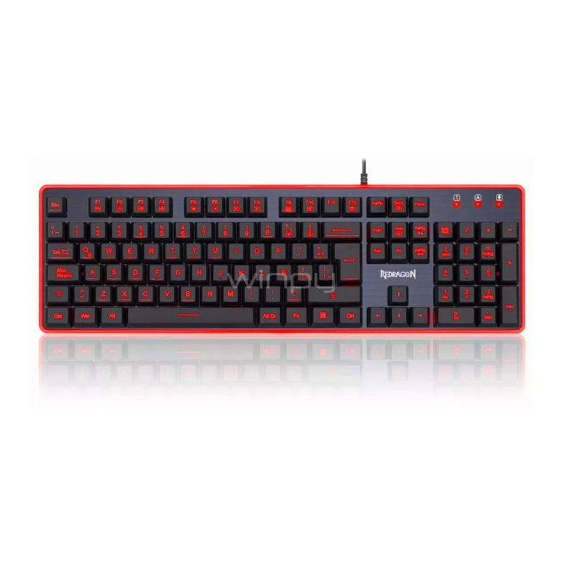 Teclado Gamer Redragon Dyaus 2 K509 (Anti-Ghosting, LED Multicolor, Inglés, Negro)