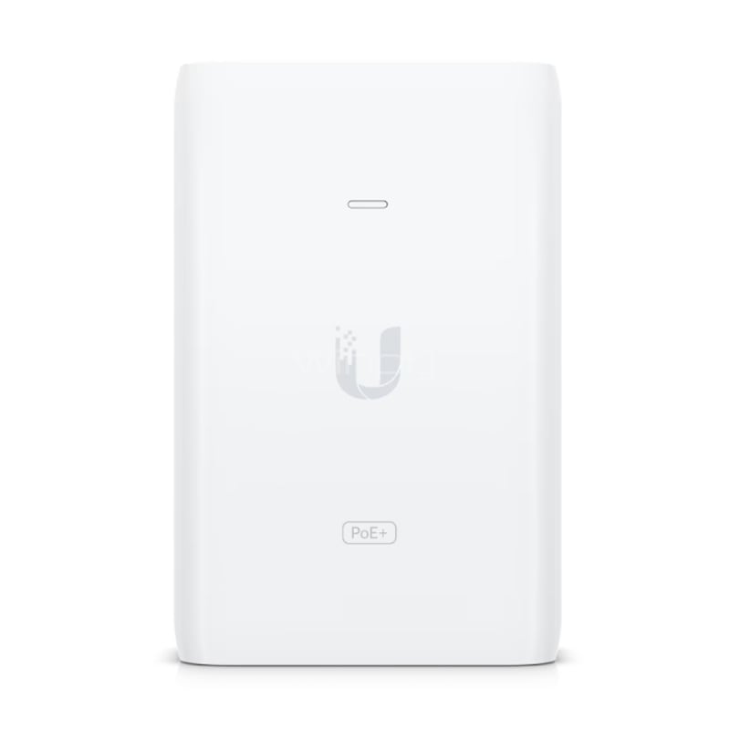 Inyector PoE Ubiquiti U-POE-at (Indicador LED, PoE+, 30W)