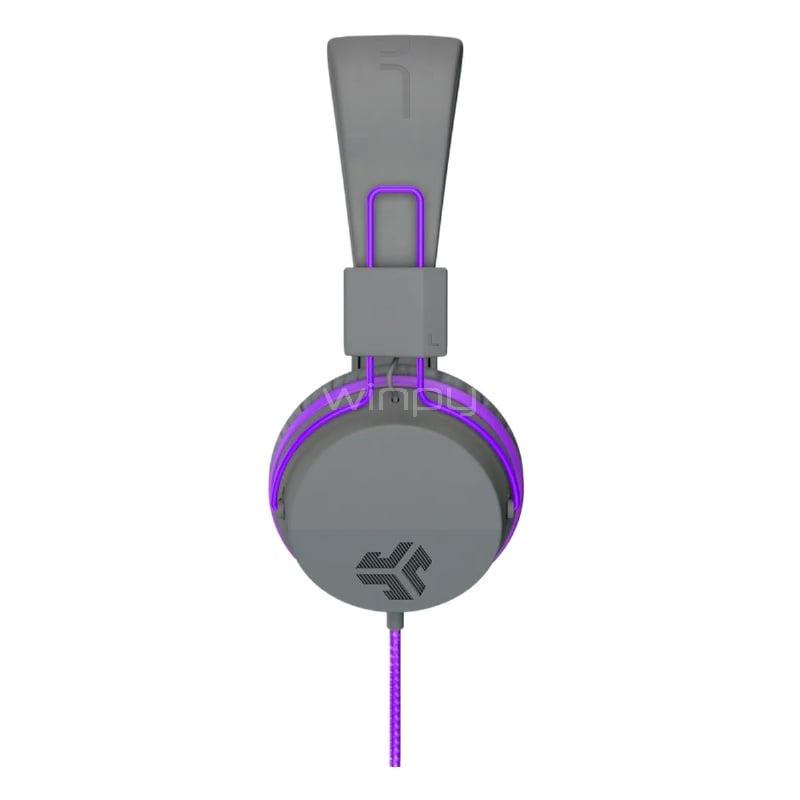 Audífonos Bluetooth JLab Jbuddies Studio para Niños (Jack 3.5mm, Gris/Púrpura)
