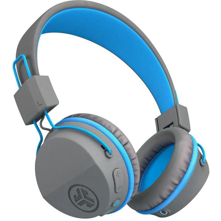 Audífonos Bluetooth JLab Jbuddies Studio para Niños (Jack 3.5mm, Gris/Azul)