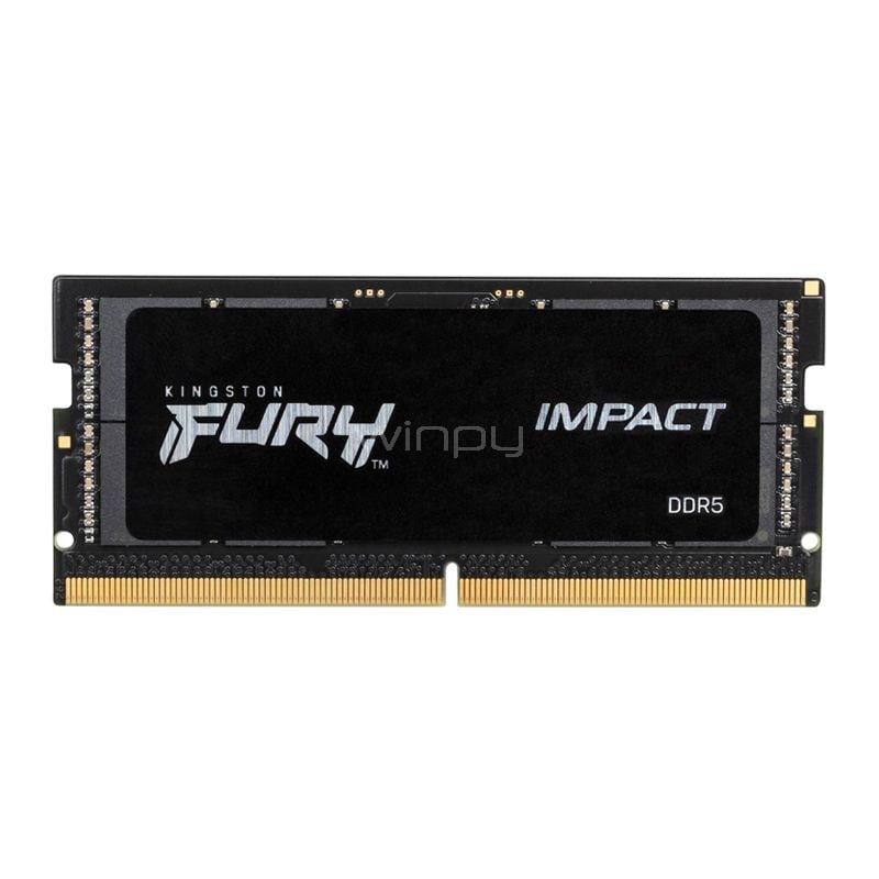 Memoria Kingston FURY Impact PnP de 16GB (DDR5, 4800MHz, CL38, SODIMM)