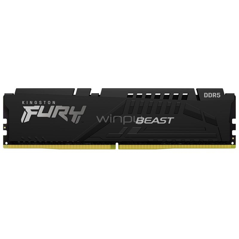Memoria RAM Kingston FURY Beast Black de 32GB (DDR5, 5600MHz, CL36, 1.25V, DIMM)