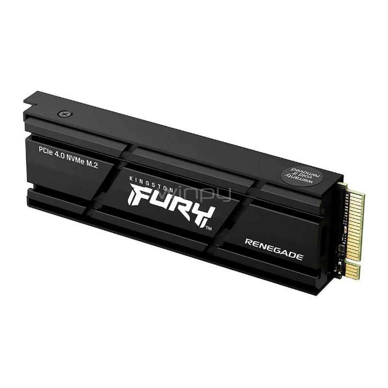 Unidad de Estado Sólido Kingston Fury Renegade de 2TB (M.2 NVMe, PCIe 4.0, Con Disipador)