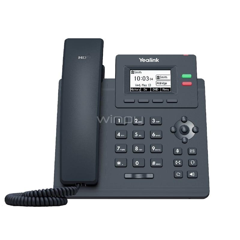 Teléfono IP Yealink SIP-T31P Conferencia de 5 vías (2 líneas, Ethernet, Voz HD, PoE)