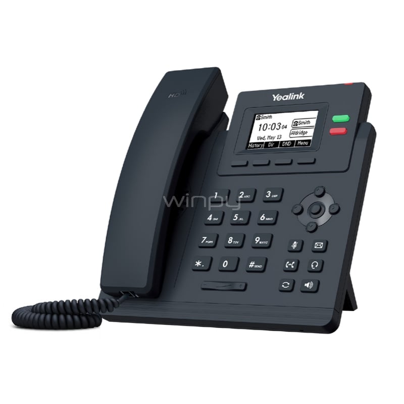 Teléfono IP Yealink SIP-T31P Conferencia de 5 vías (2 líneas, Ethernet, Voz HD, PoE)