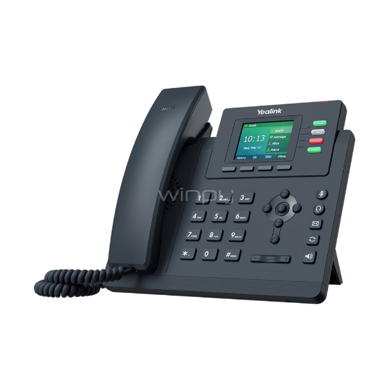 Teléfono IP Yealink SIP-T33G Pantalla a Color (Conferencia de 5 vías, 4 líneas, Gigabit, Voz HD, PoE)