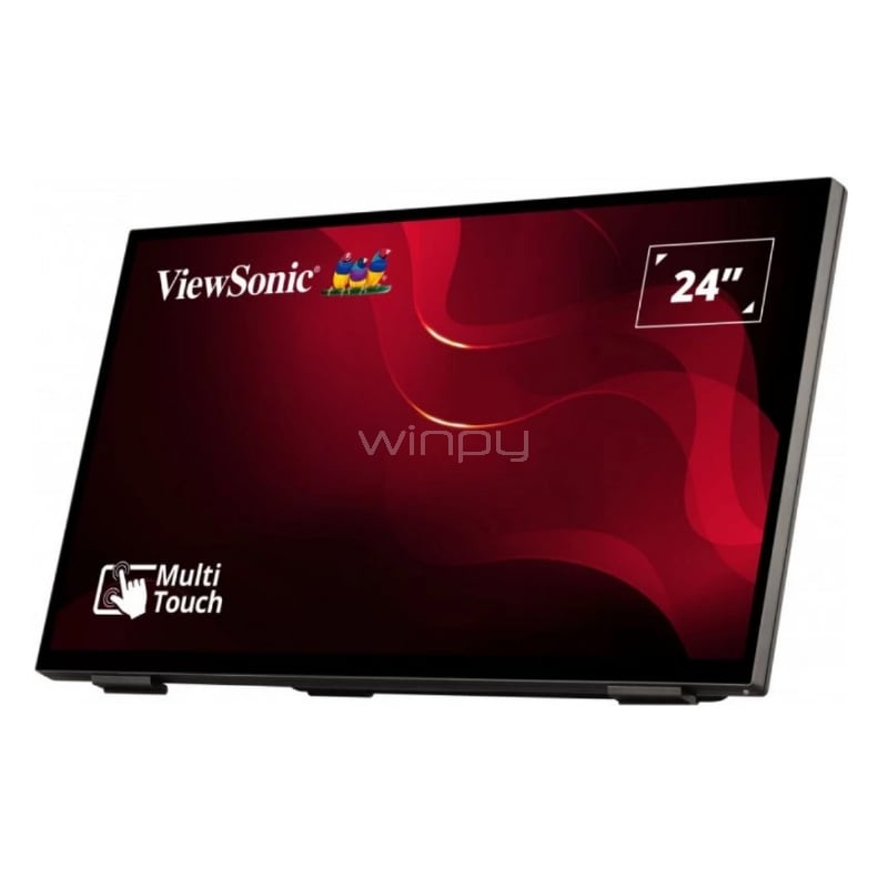 Monitor ViewSonic TD2465 de 24“ Táctil (VA, Full HD, DP+HDMI+VGA, Altavoces, Vesa)