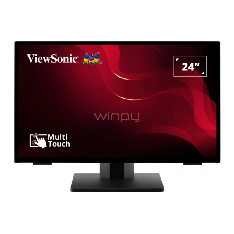 Monitor ViewSonic TD2465 de 24“ Táctil (VA, Full HD, DP+HDMI+VGA, Altavoces, Vesa)