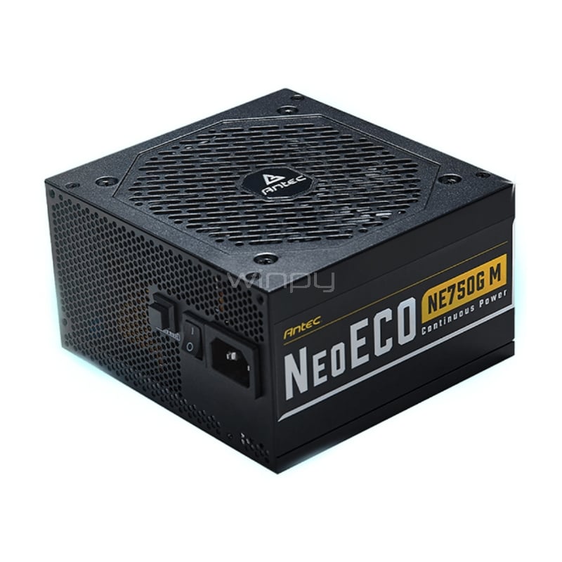 Fuente de Poder Antec NeoECO NE750G M de 750W (Full Modular, Certificado 80+ Gold, ATX)