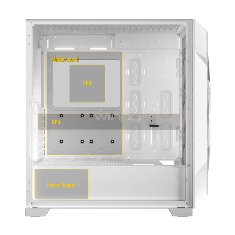 Gabinete Gamer Antec DP505 White (E-ATX, Vidrio Templado, 3 Ventiladores ARGB)