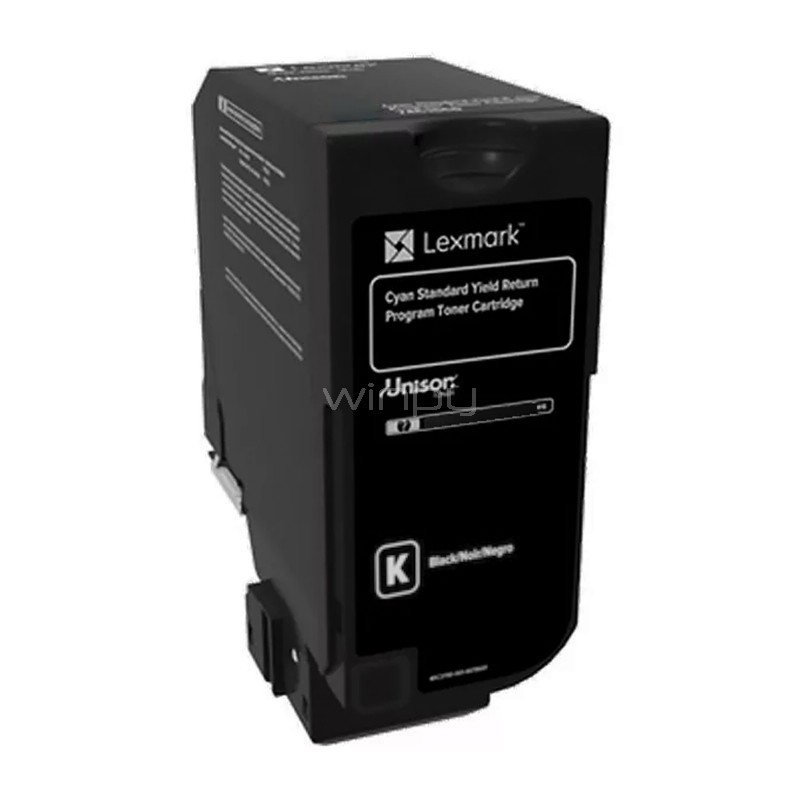 Tóner Lexmark 74C4SK0 (hasta 7k págs, Negro)