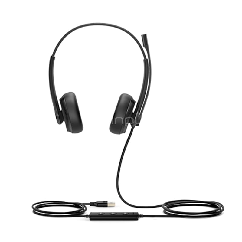 Audífonos Yealink UH34 Lite Dual certificado para Teams (USB, Negro)