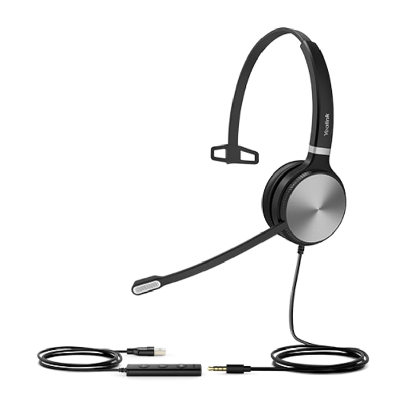 Audífono Yealink UH36 certificado para Teams (Mono, USB, Negro)