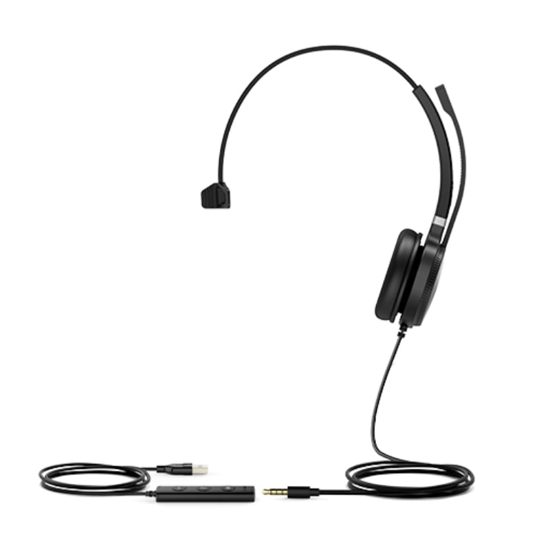 Audífono Yealink UH36 certificado para Teams (Mono, USB, Negro)