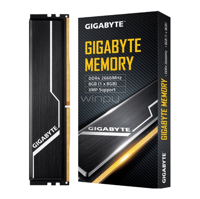 Memoria RAM Gigabyte de 8GB (DDR4, 2666MHz, CL16, 1.2V, DIMM)