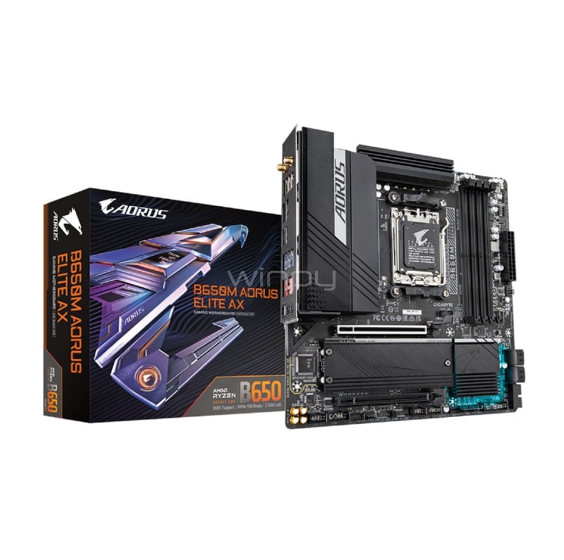 Placa Madre Gigabyte B650M AORUS ELITE AX (AM5, DDR5 4400/6600MHz