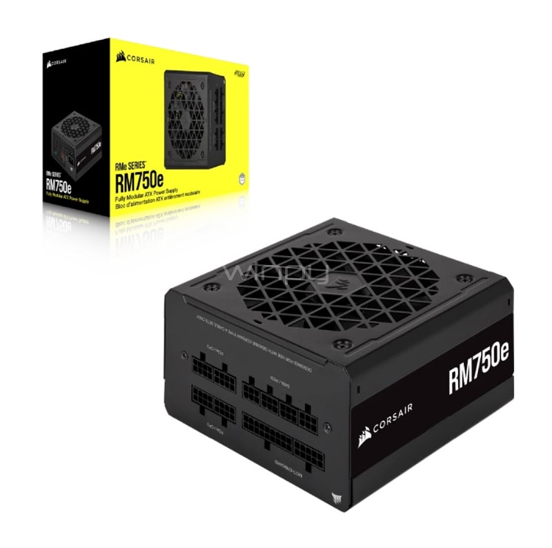 Fuente de Poder Corsair RM750e de 750W (Full Modular, Certificada 80+ Gold, ATX)
