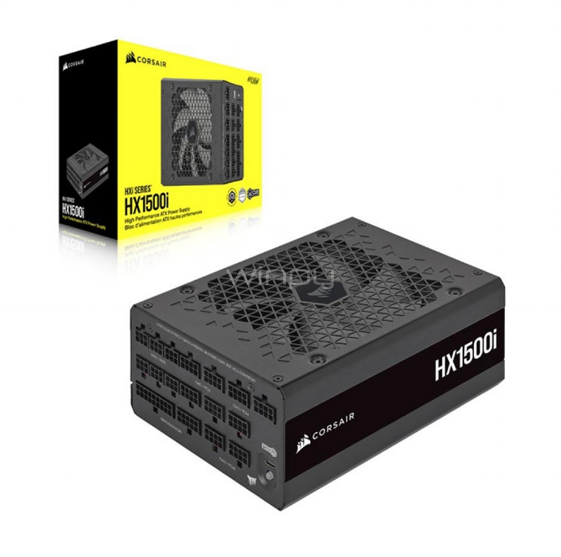 Fuente de Poder Corsair HX1500i de 1500W (Full Modular, Certificada 80+ Platinum, ATX)