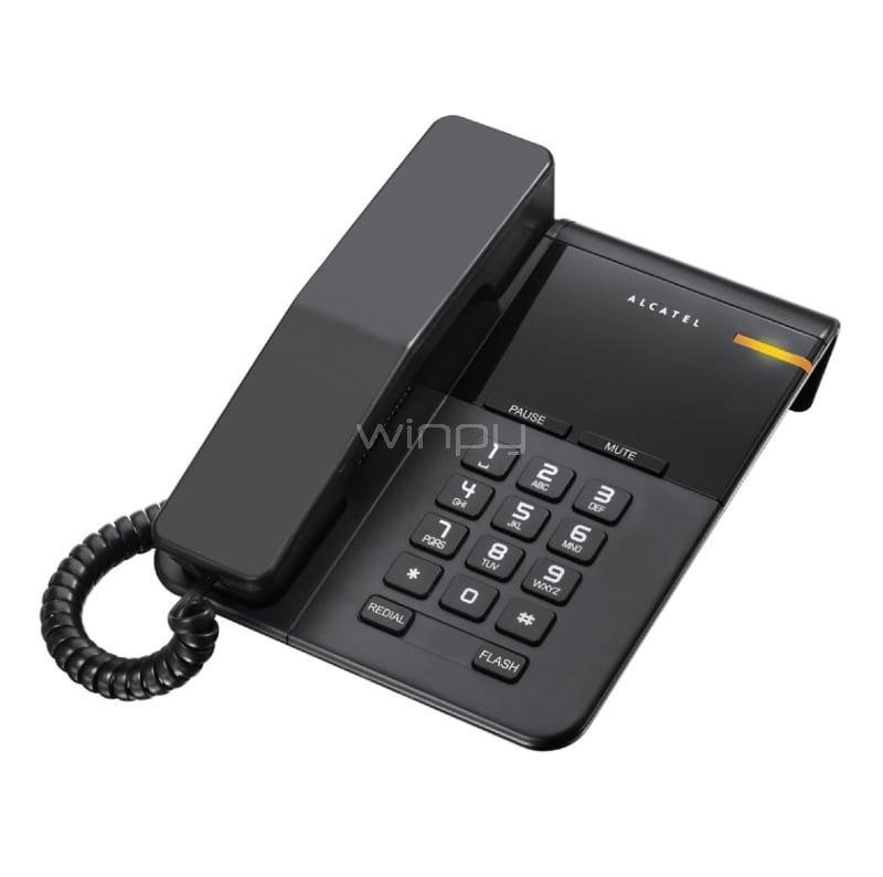Teléfono Alcatel T22 de Escritorio (Botones Grandes, Negro)