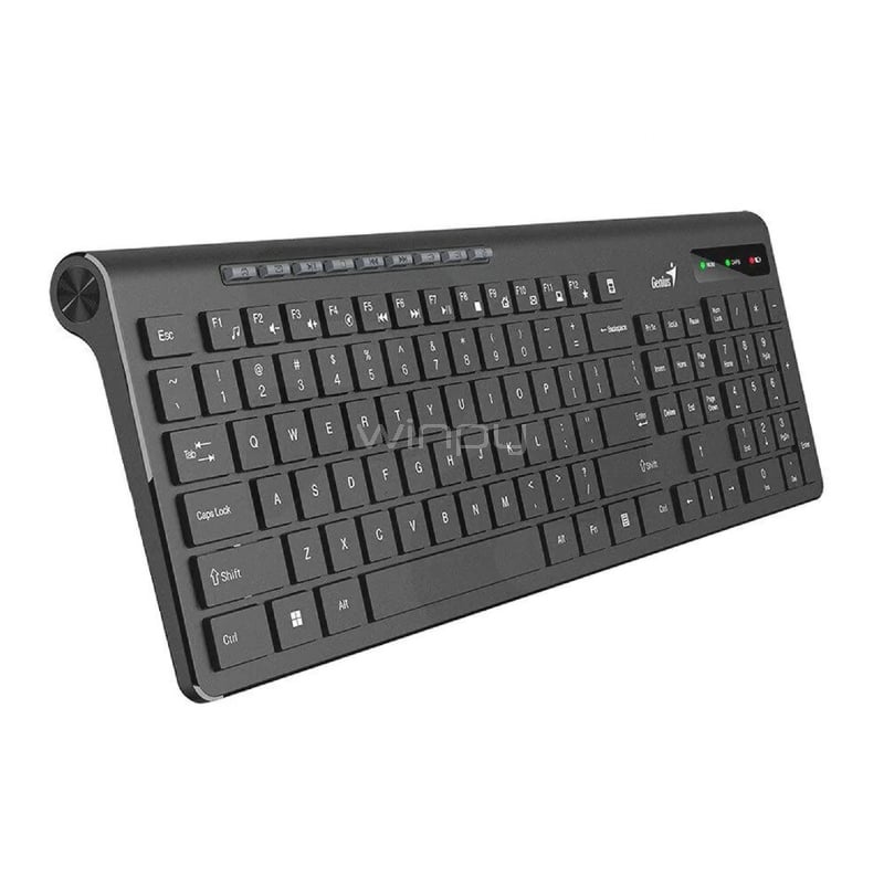 Teclado Inalámbrico Genius SlimStar 7230 (Dongle USB, Español, Negro)