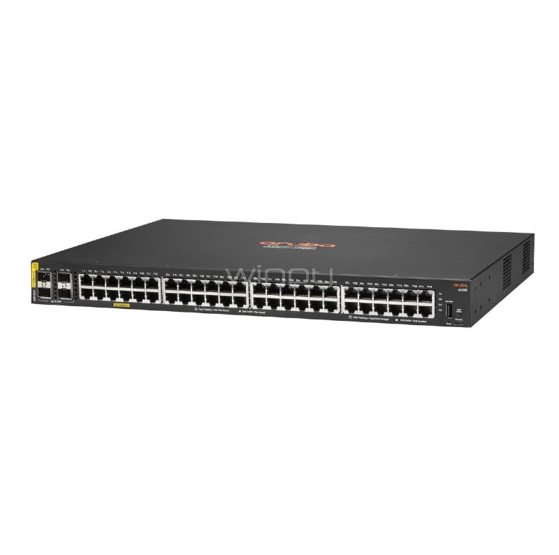 Switch Aruba 6000 de 48 Puertos (Gigabit SFP, 104 Gbps, PoE+, 370W)