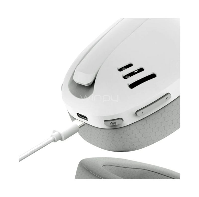 Audífonos Gamer Redragon Ire Pro Wireless (Dongle/Bluetooth/USB, Blanco/Gris)