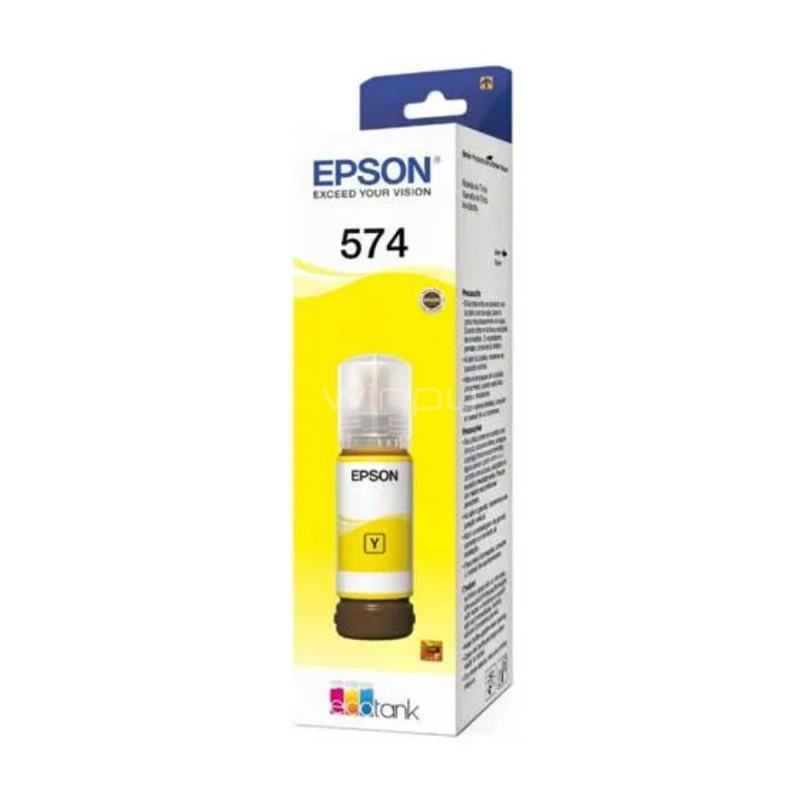 Botella de Tinta Epson T574 para EcoTank L8050/ L18050 (70ml, Amarillo)