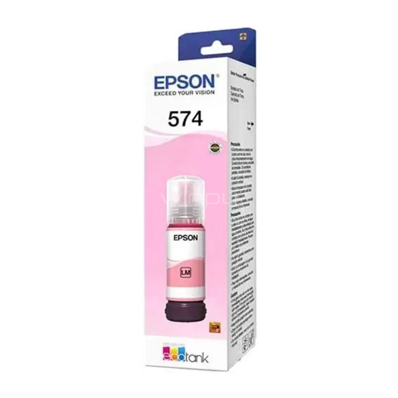 Botella de Tinta Epson T574 para EcoTank L8050/ L18050 (70ml, Magenta Claro)